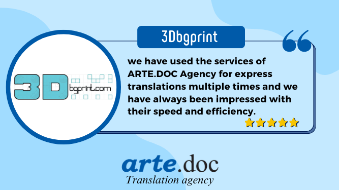 3DBGPRINT LTD and translation agency arte.doc